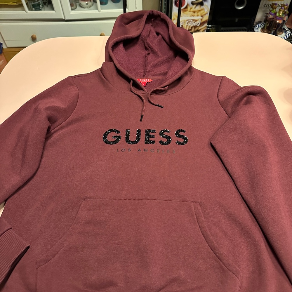 GUESS Burgundy Hoodie